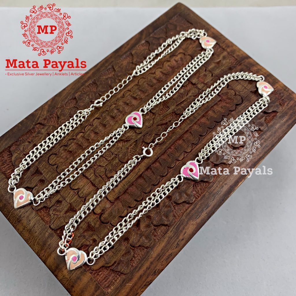 Dil Enamel Chain Anklet