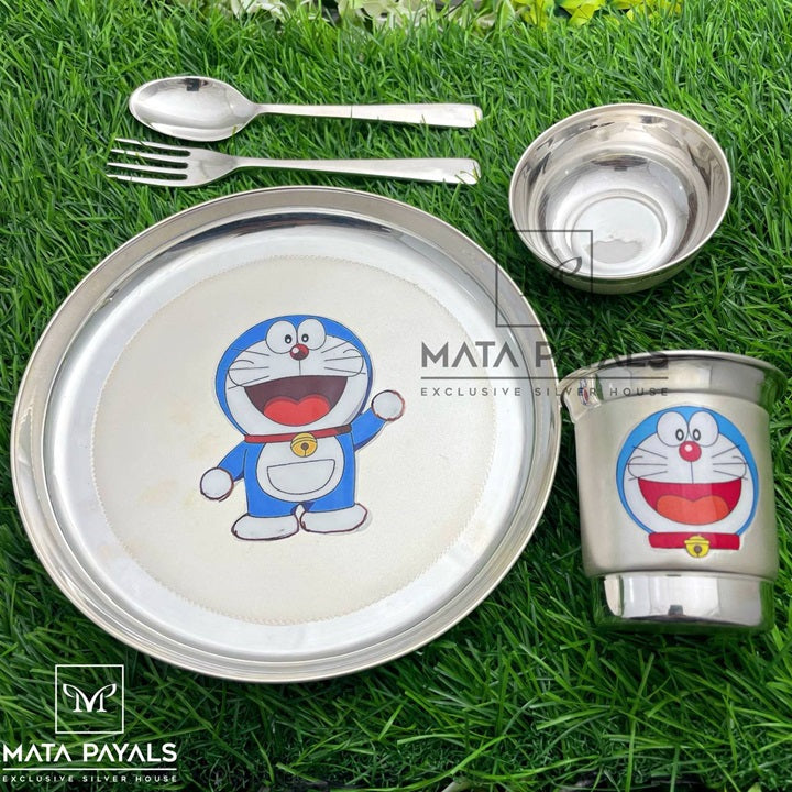 Doremon Silver Baby Dinning Set