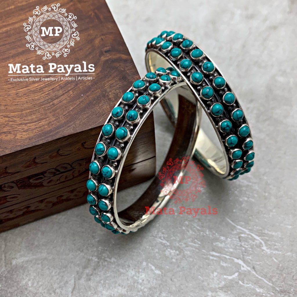 Double Layer Turquoise Bangle