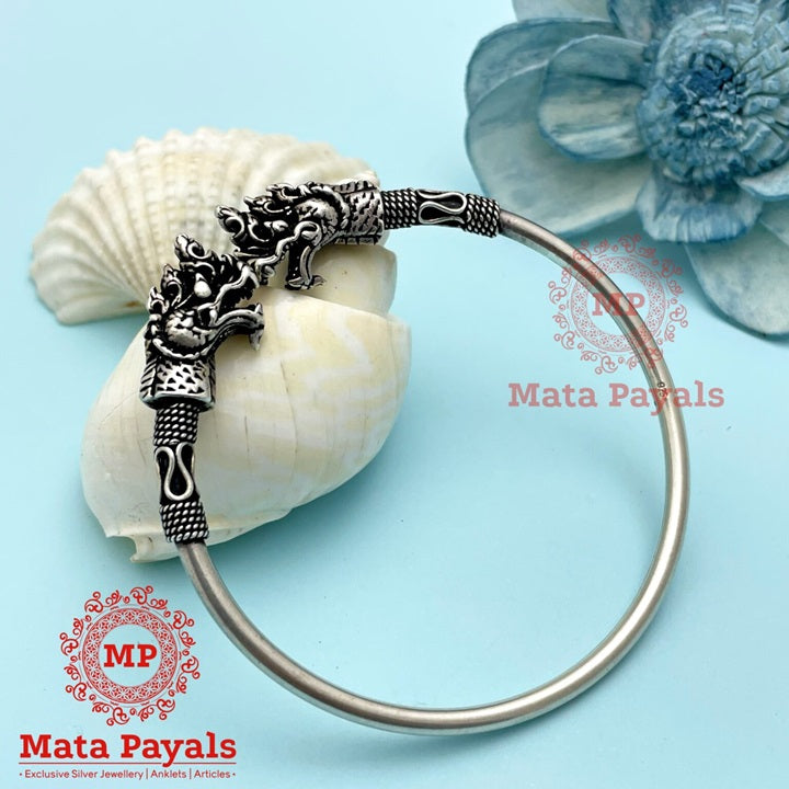 Dragon Designed Oxidised Kada