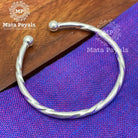 Elate Parallel Striped Silver Kada