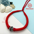 Elegant Oxidised Beaded Red Thread Choker