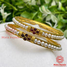 Elegant Pearly Gold Plated Bangle