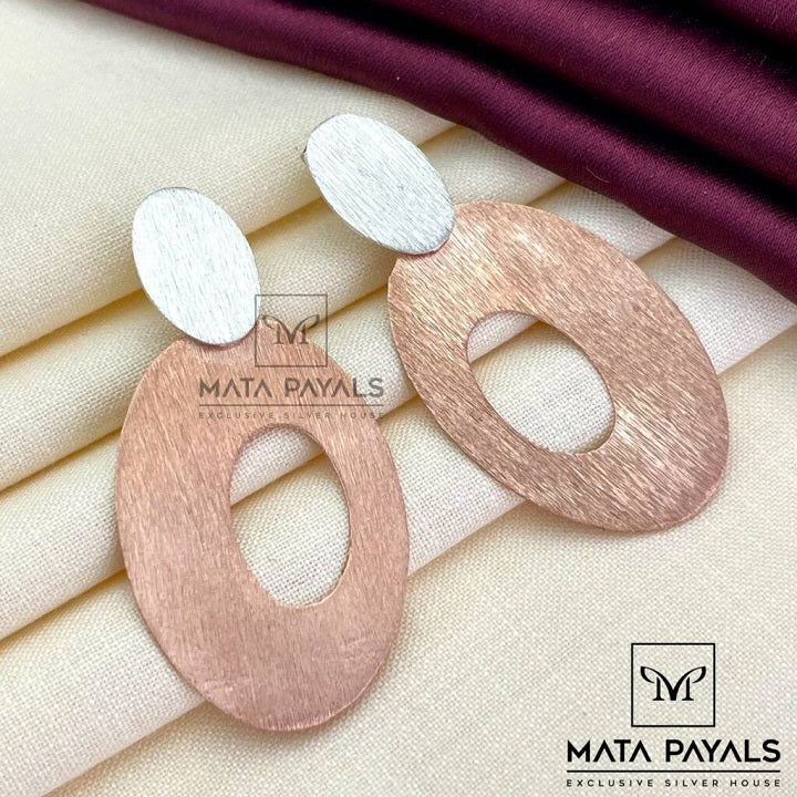 Elegant Rose Gold Silver Earring