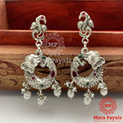 Elephant Peacock Oxidised Chandbali