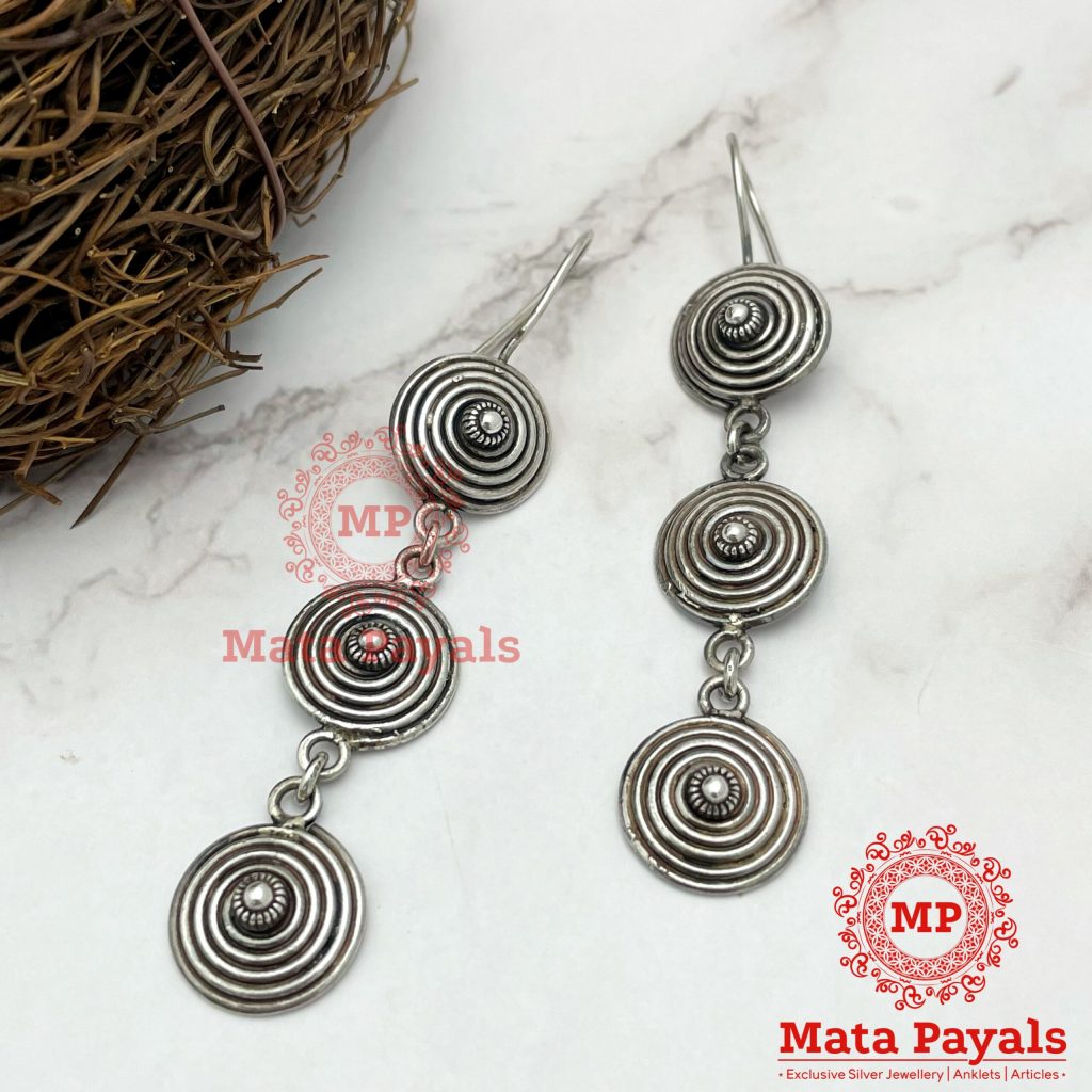 Encircle Oxidised Earring