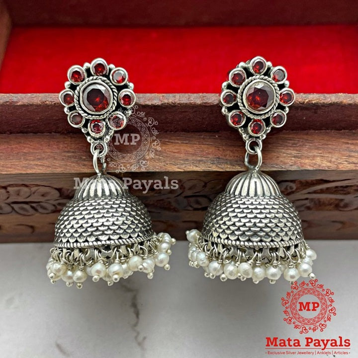Especial Floret Oxidised Jhumka