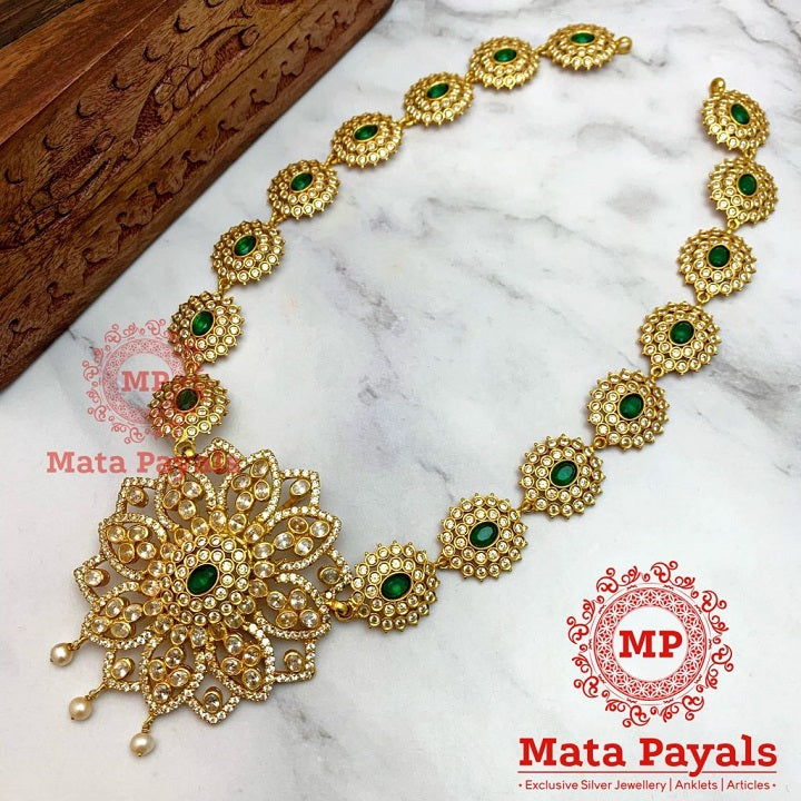 Exceptional Floral Gold Plated Necklace