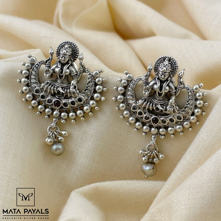 Divine Lakshmi Oxidised Studs