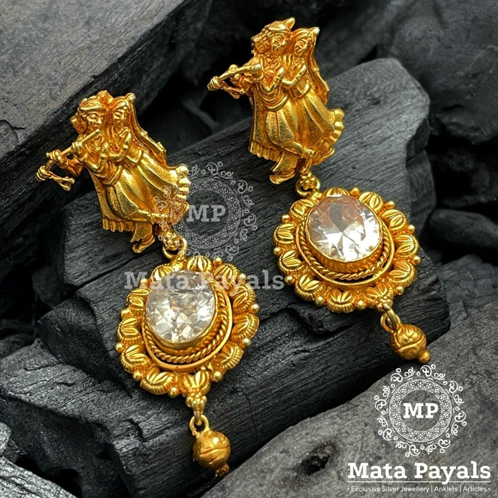 Fantastic Shri Radha Krishna Gold Plated Earing