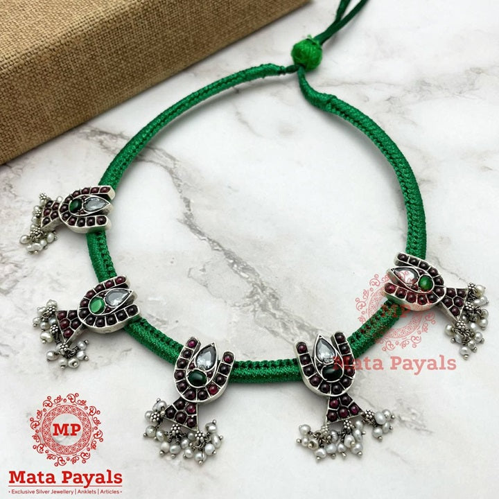 Fascinating Oxidised Silver Choker