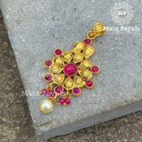 Floral Antique Gold Plated Pendant