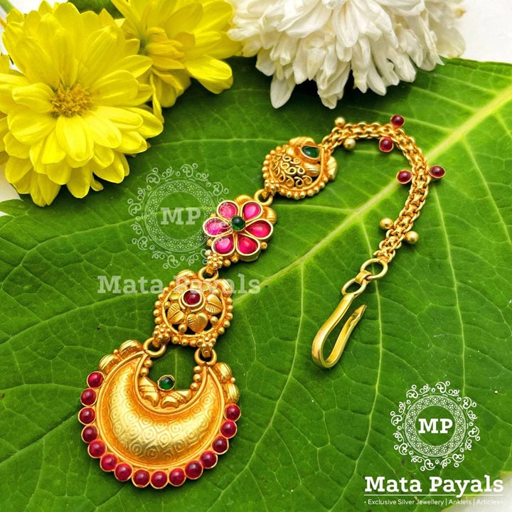 Floral Filigree Gold Plated Mangtika
