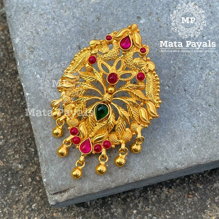 Floral Mayur Gold Plated Pendants