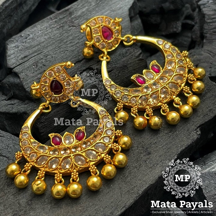 Glisten Loop Silver Gold Plated Chandbali