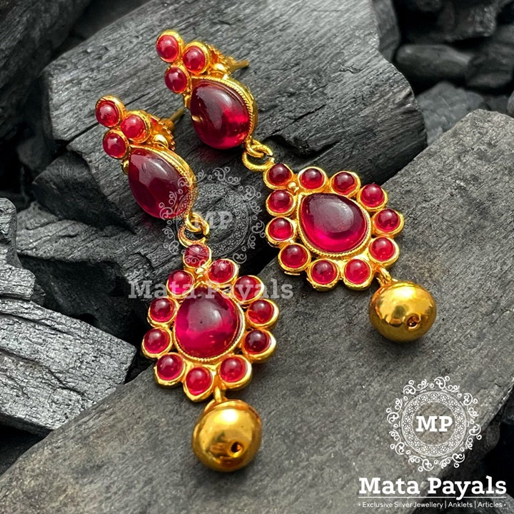 Glorious Pink Spinel Gold Plated Earings