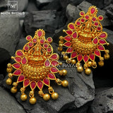 Goddess Lakshmi Ruby Stud