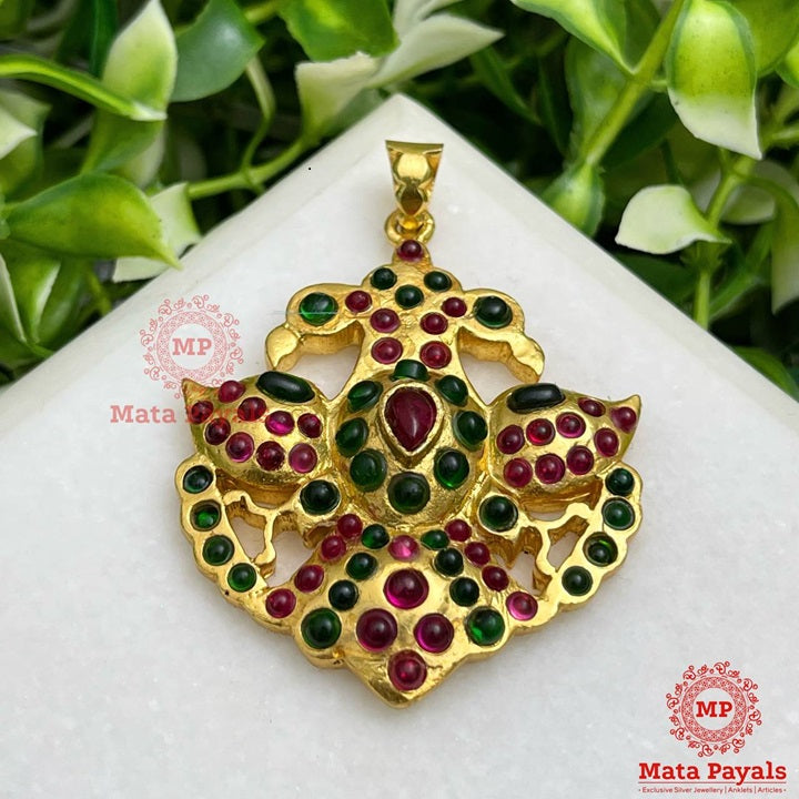 Gold Plated Gandaberunda Pendant