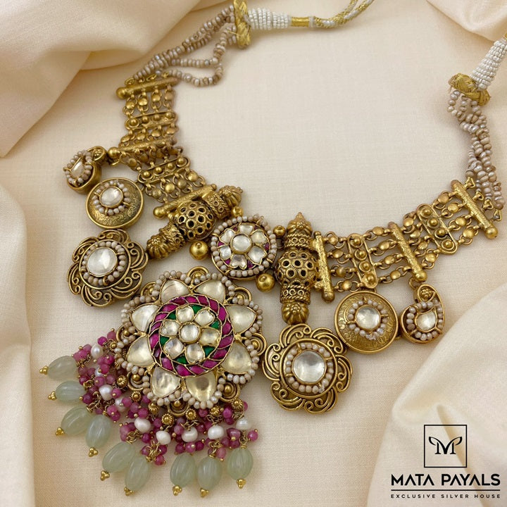 Alhudapk Com Spanish Costume Jewelry Gold Necklace Rajvadi Jewelry