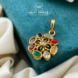 Multi-Shaped Navaratna pendant