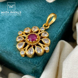 Tiny Pink Stone Pendant