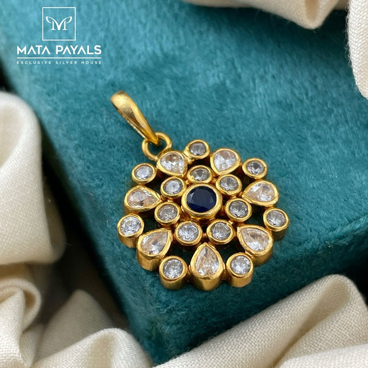 Elegant Blue Stone Pendant
