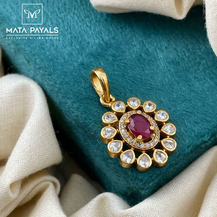 Ovual Gold Plated Pendant