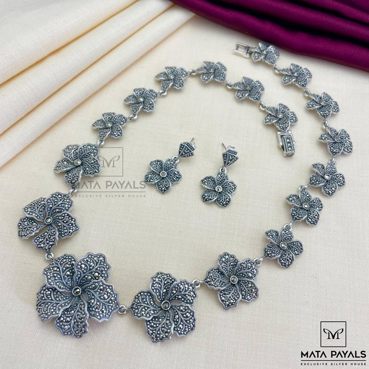Gorgeous Marcasite Necklace Set