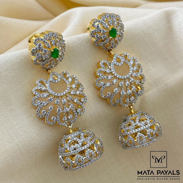 Zircon jhumkas online discount
