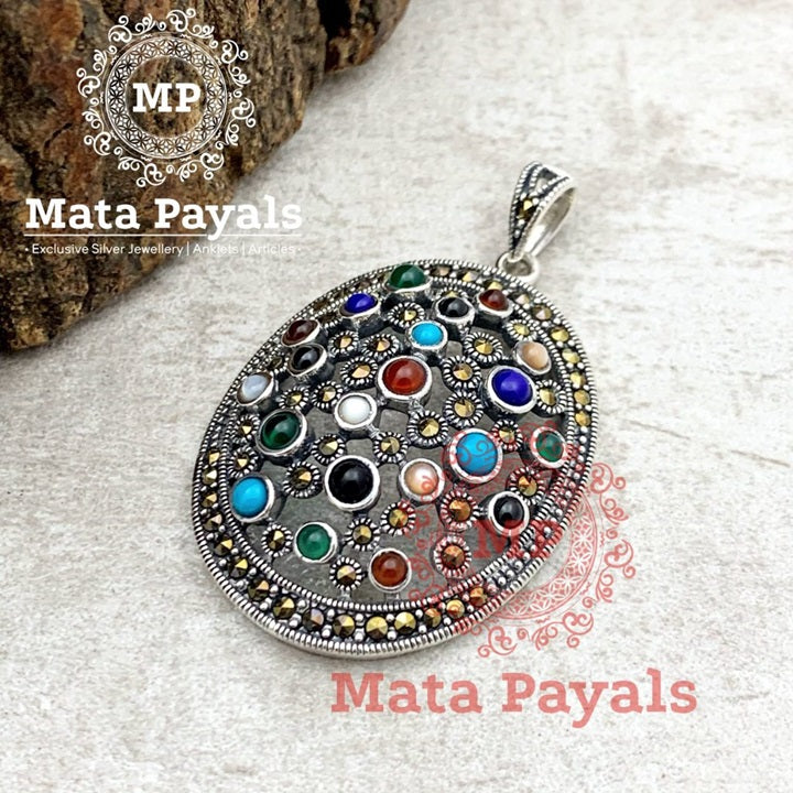Grandeur Marcasite Vibrant Pendant