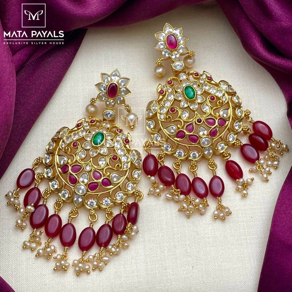 Grandeur Peacock Chandbali Earrings