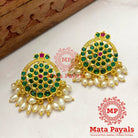 Greenish Floral Lovely Stud
