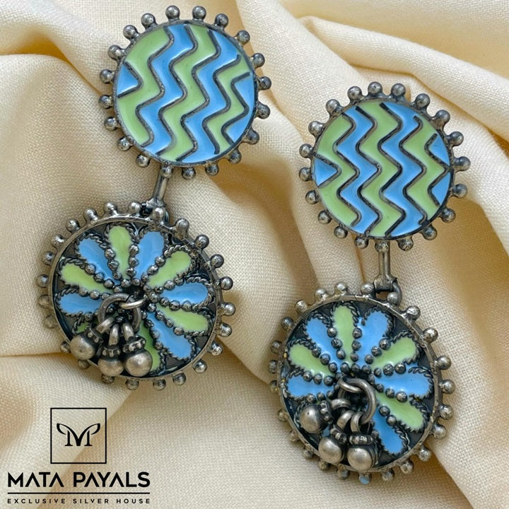 Hand Painted Meenakari Chandbali