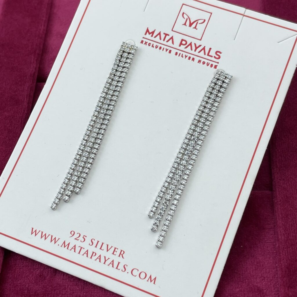 3 Layer Stone Earrings