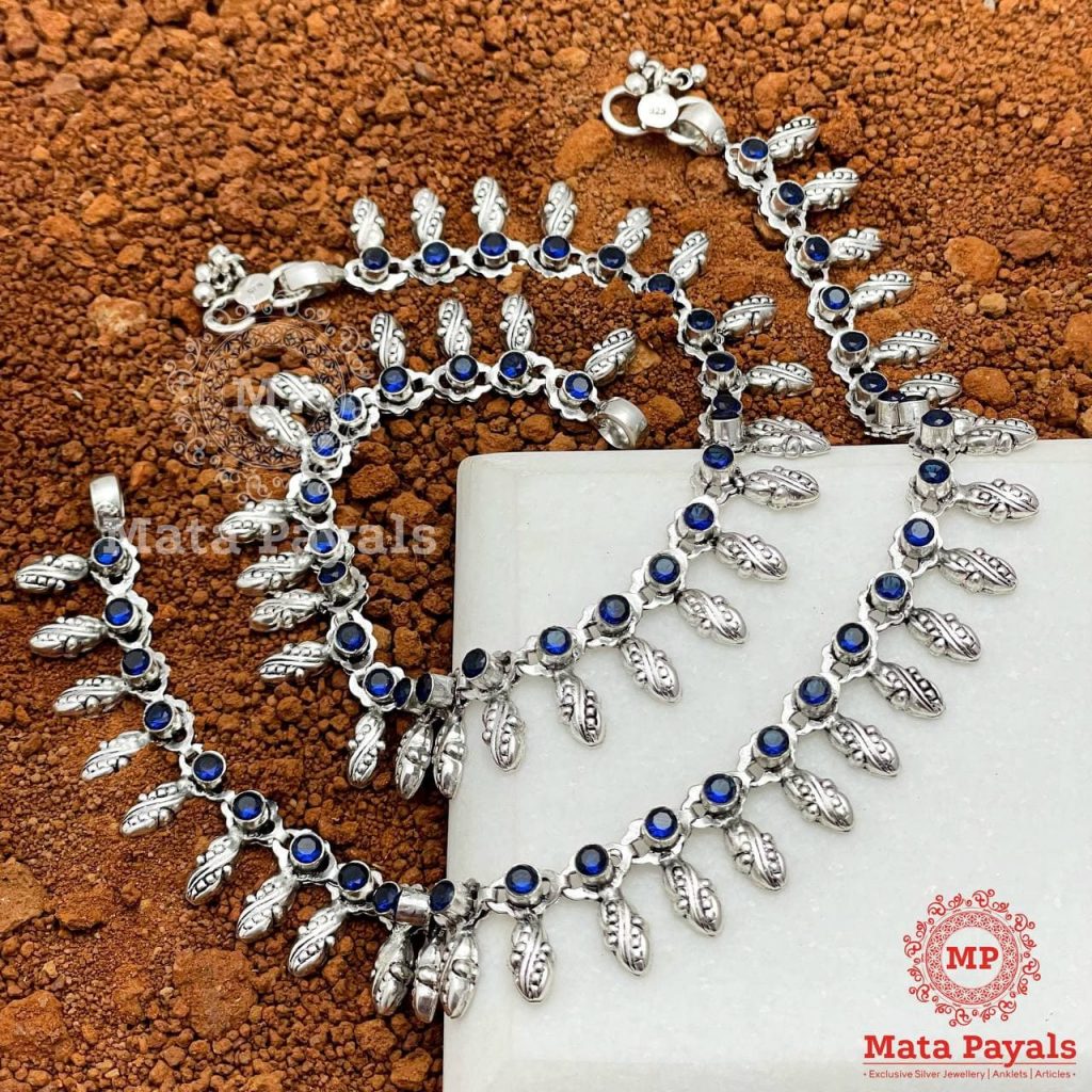  Impeccable Blue Oxidised Anklet