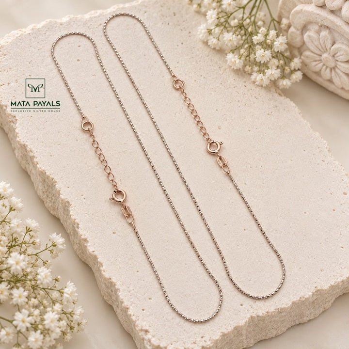 Thin Dual Tone Anklet