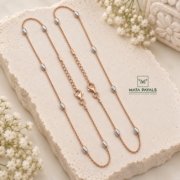 Sleek Rose Gold Anklet