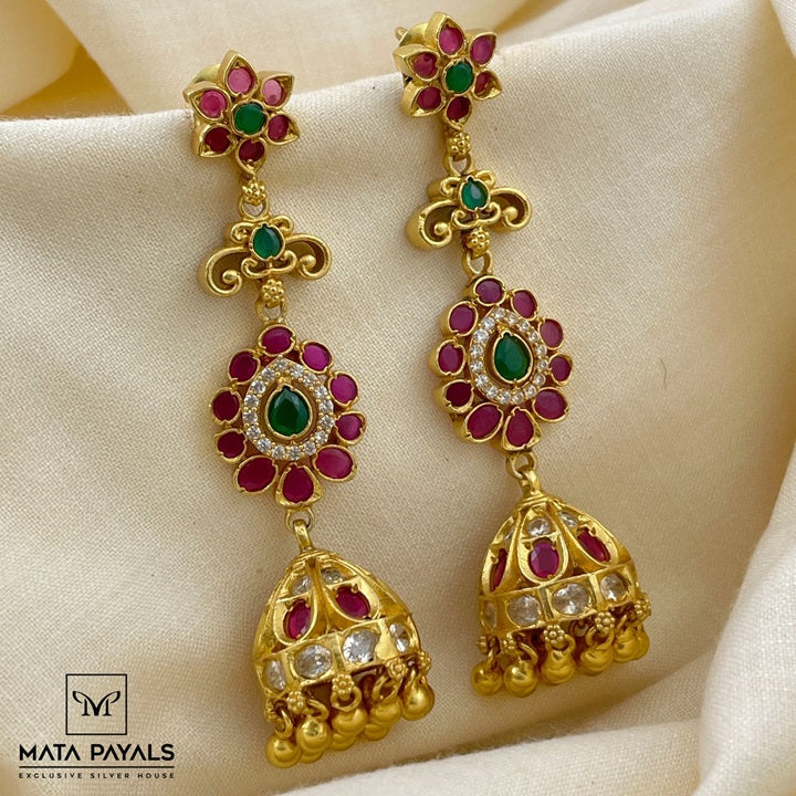 Ethnical Temple Gold Plated Jhumka