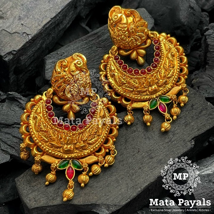 Incredible Peacock Gold Plated Chandbali