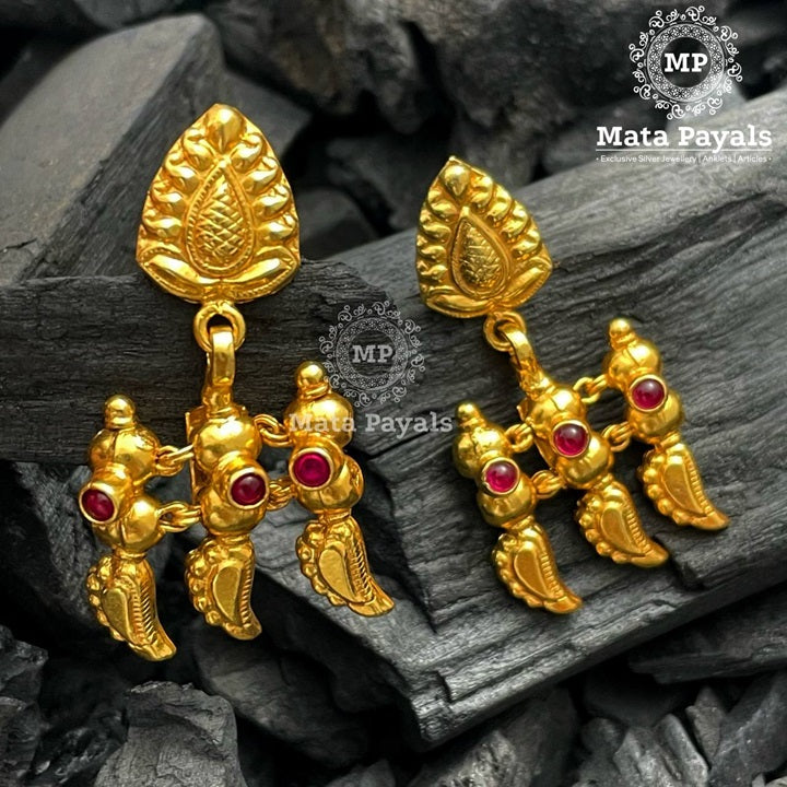 Incredible Triple Mango Gold Plated Earing