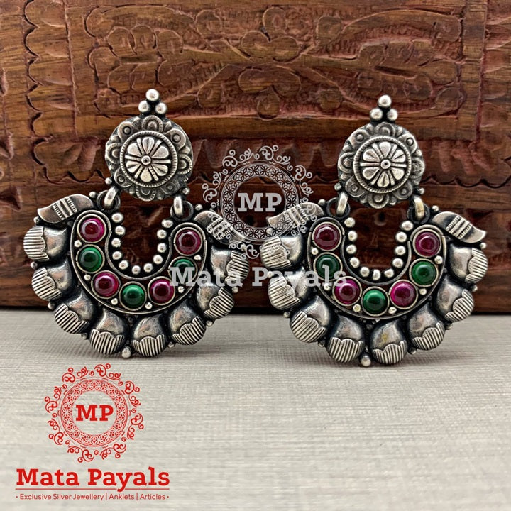 Kemp Oxidised Mango Chandbali