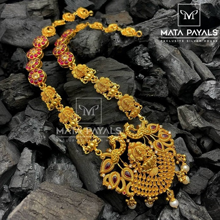 Khubsurat Asta Lakshmi Morni Floral Necklace