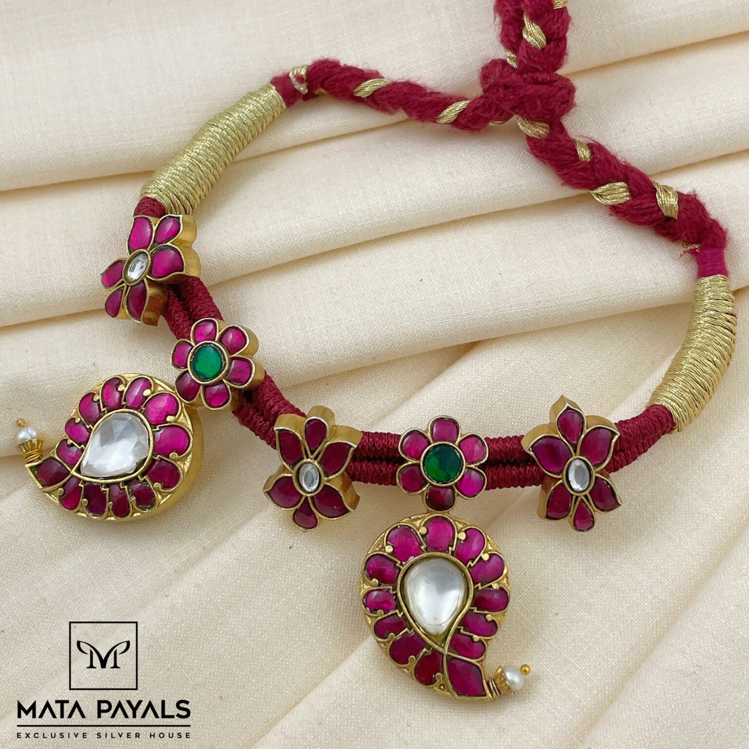 Kundan Mango Thread Choker