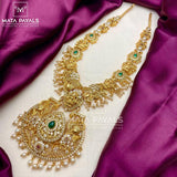 Glamorous Devi Lakshmi Motif Gold Plated Necklace