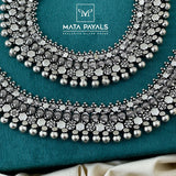 No Stone Oxidised Payal