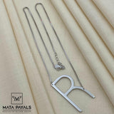 Letter “R” Silver Pendant Chain