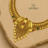 Gold Design Necklace in Pure Silver