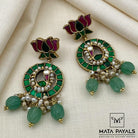 Lotus Kundan Gold Plated Chandbali