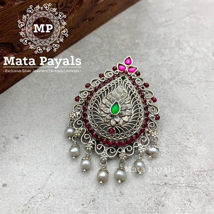 Lovely Tilak Oxidised Pendant
