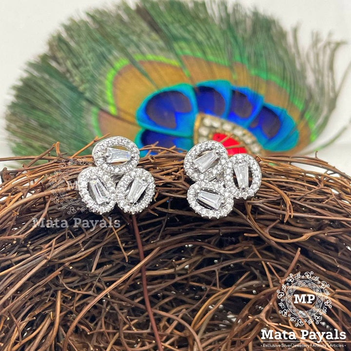 Lovely Zircon Silver Earring